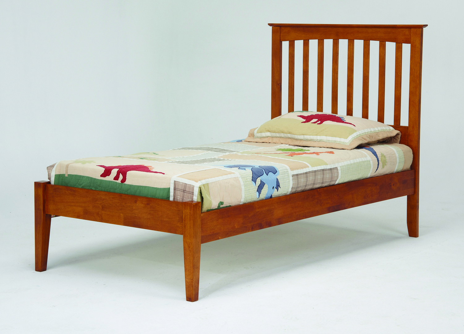 HONEY OAK TWIN HEADBOARD FOOTBOARD RAILS