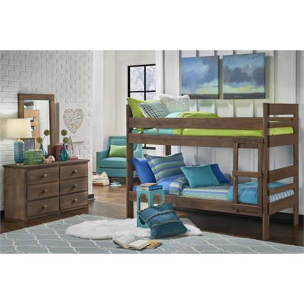 DARK PINE TWIN/TWIN BUNK BED
