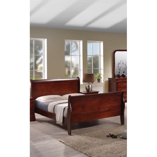 Cherry Queen Sleigh Bed Headbd/footbd/rails